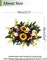 Artificial Cemetery Headstone Flower Saddle – Rose & Sunflower Grave Decoration, Outdoor Memorial Arrangement, Spring Tribute for Loved Ones